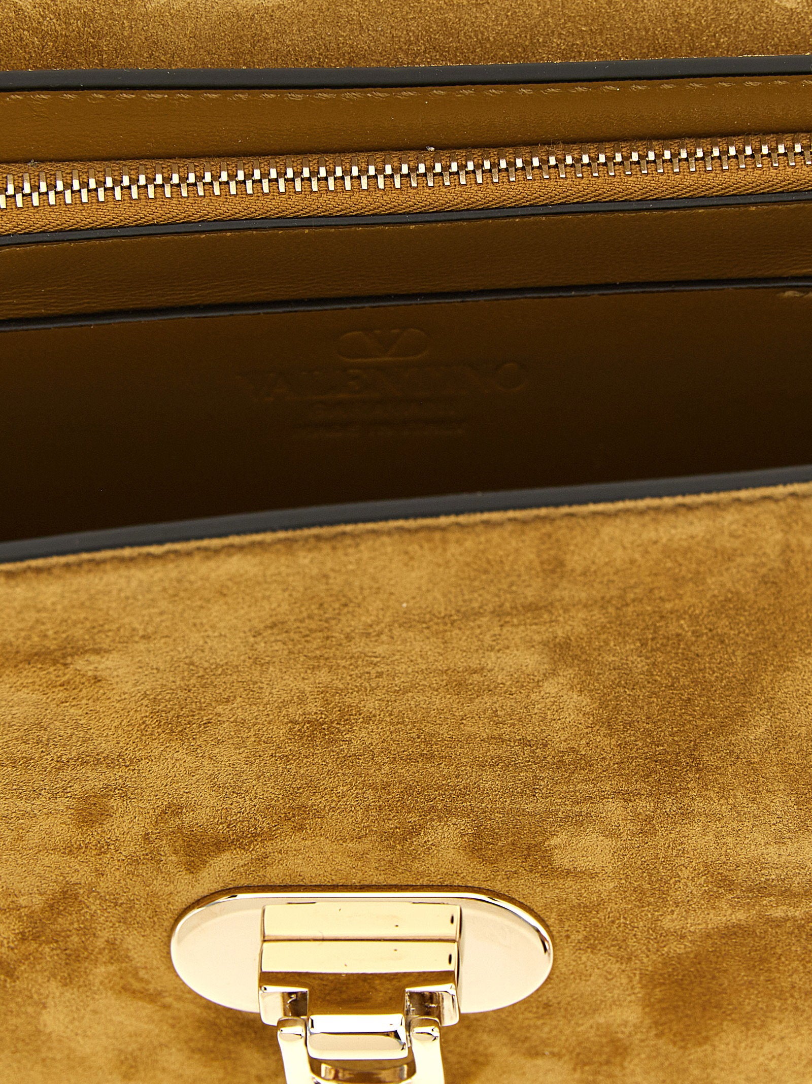 Valentino Garavani Rockstud Small Shoulder Bag Beige