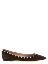 Valentino Garavani Rockstud Ballet Flats Brown