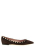 Valentino Garavani Rockstud Ballet Flats Brown