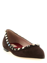 Valentino Garavani Rockstud Ballet Flats Brown