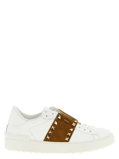 Valentino Garavani Rockstud Untitled Sneakers Brown