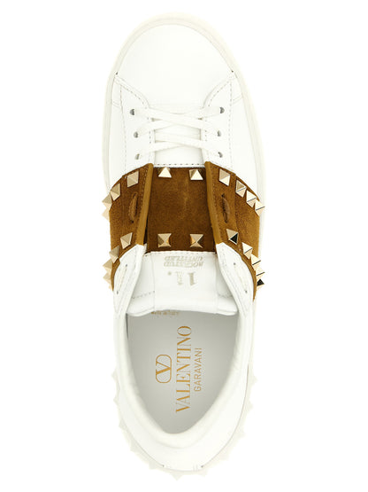 Valentino Garavani Rockstud Untitled Sneakers Brown