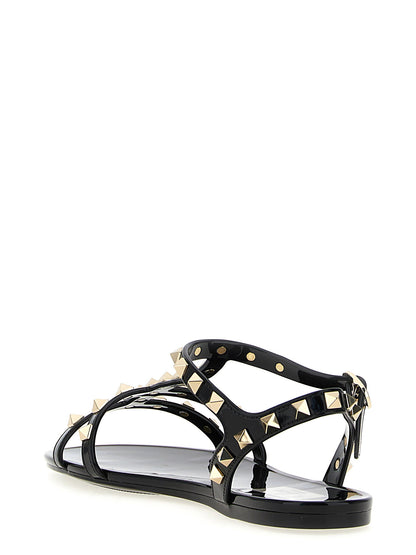 Valentino Garavani Rockstud Sandals Black  