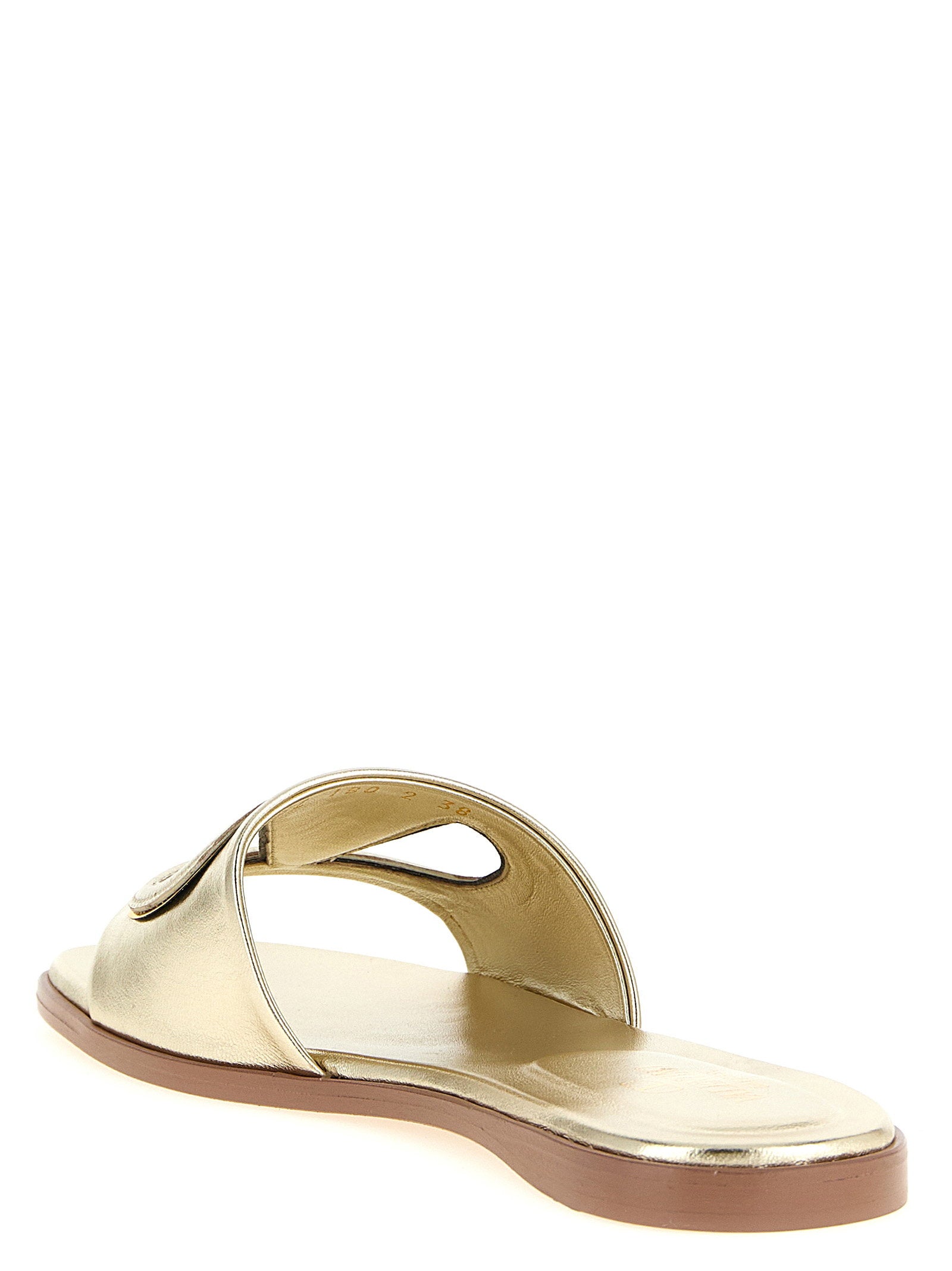 Valentino Garavani Vlogo Signature Slides Gold