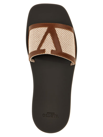 Valentino Garavani Vlogo Sandals Brown