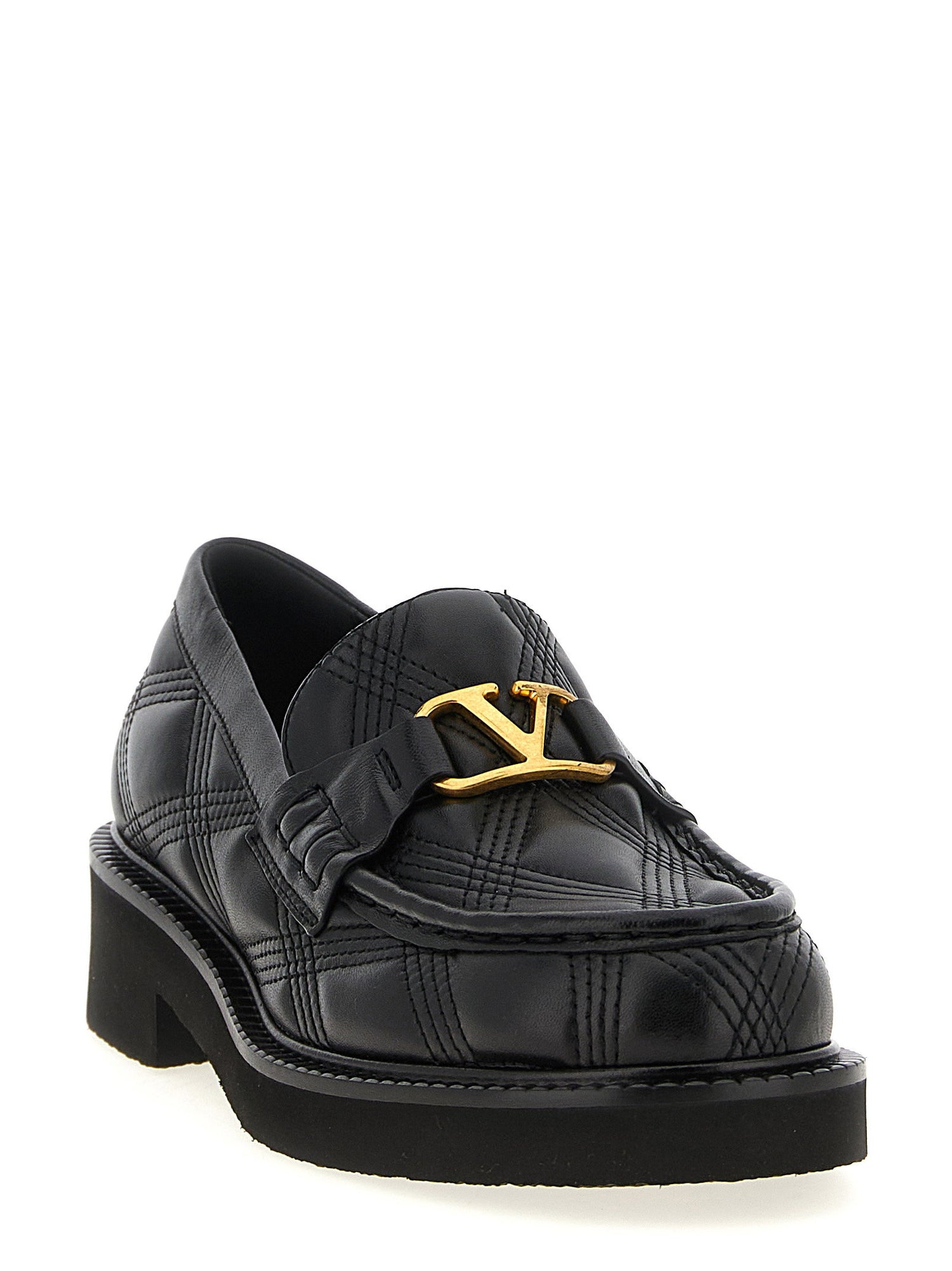 Valentino Garavani Quiltie Loafers Black