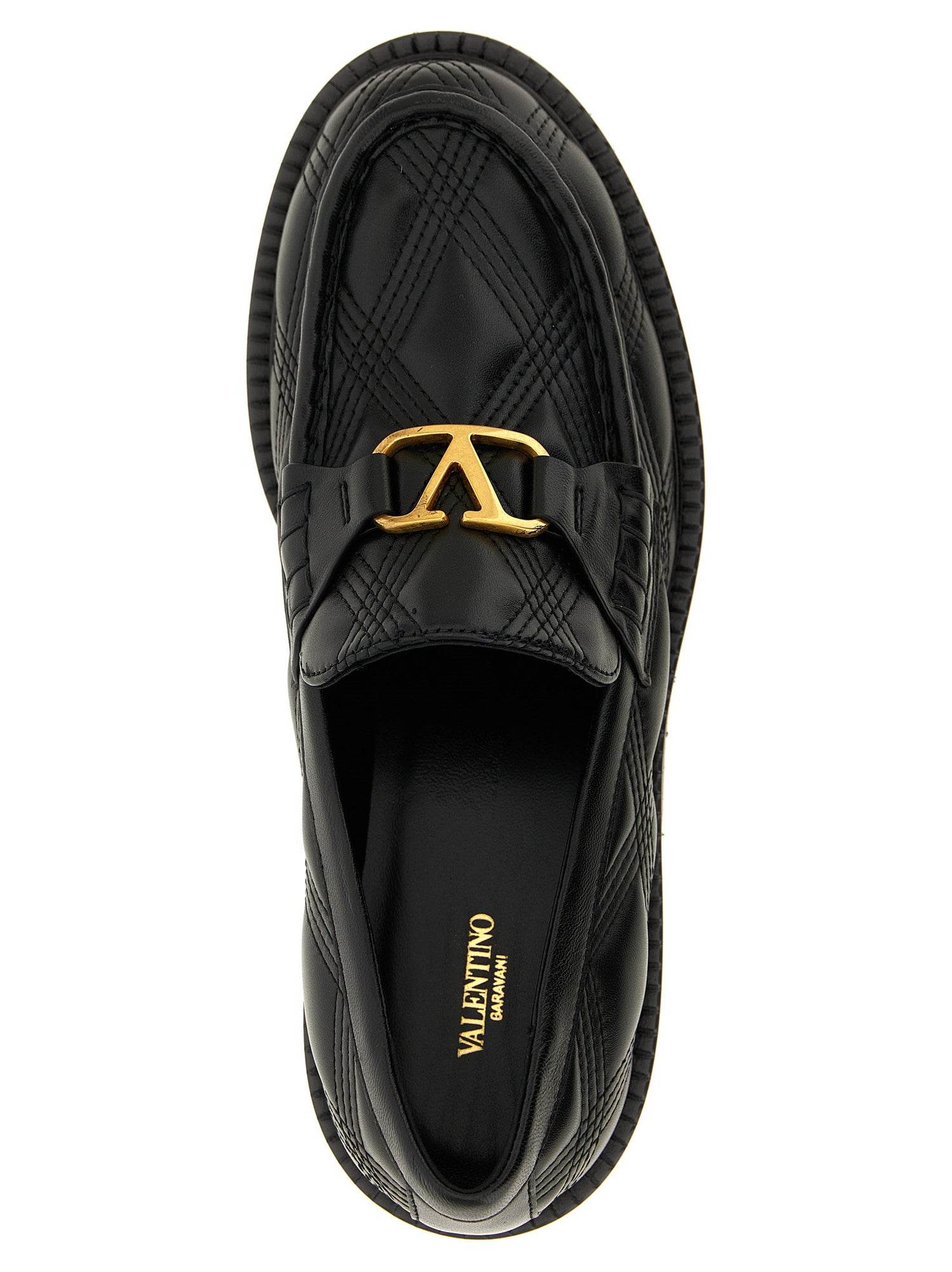 Valentino Garavani Quiltie Loafers Black