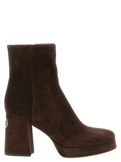 Valentino Garavani Fawcette Ankle Boots Brown