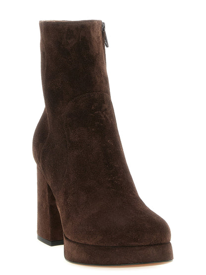 Valentino Garavani Fawcette Ankle Boots Brown