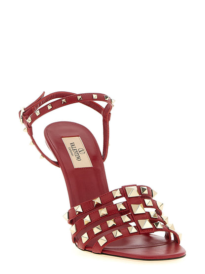 Valentino Garavani Rockstud Sandals Red