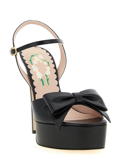 Valentino Garavani Bowow Sandals Black  