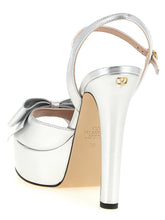 Valentino Garavani Bowow Sandals Silver