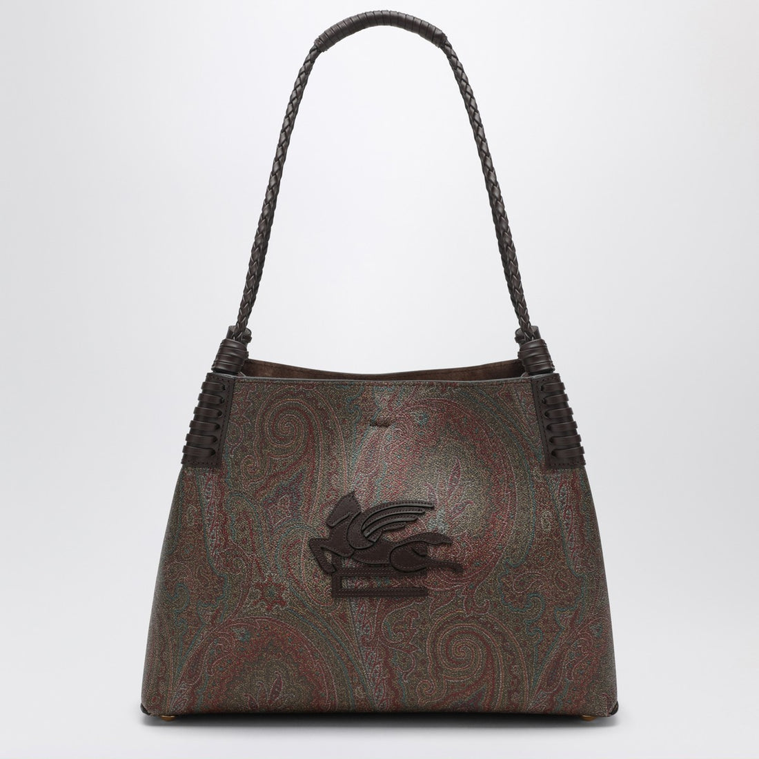 Etro Medium Libra Paisley Shopping Bag Brown