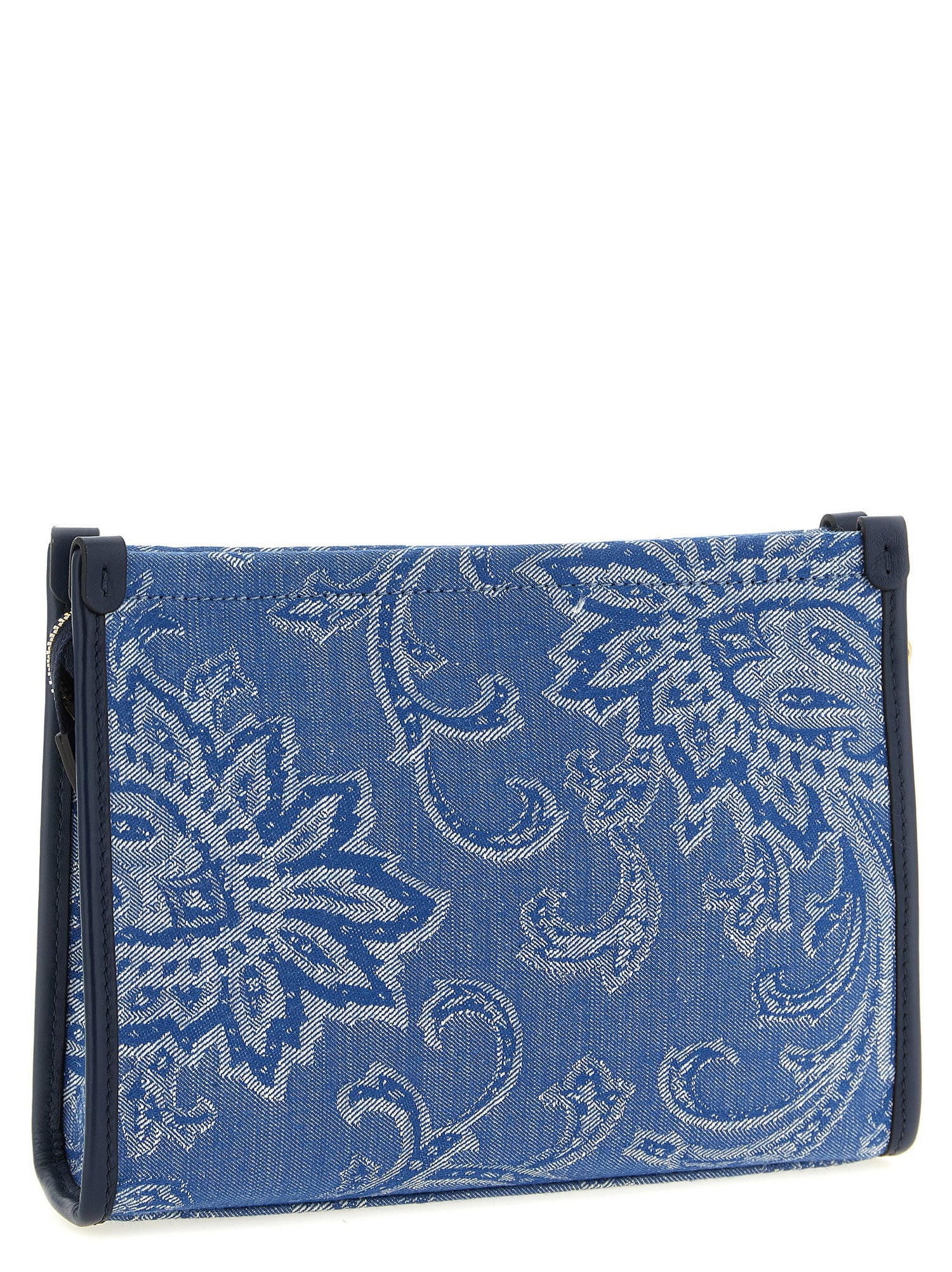 Etro Paisley Clutch Light blue