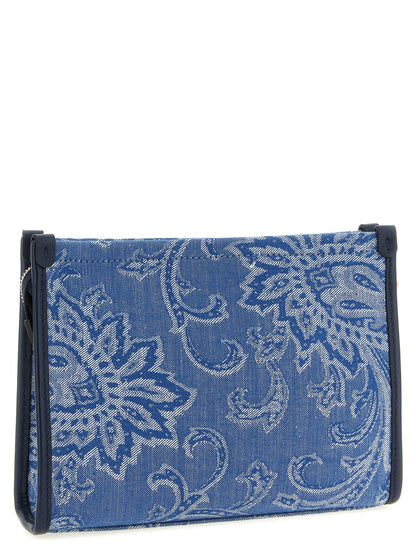 Etro Paisley Clutch Light blue
