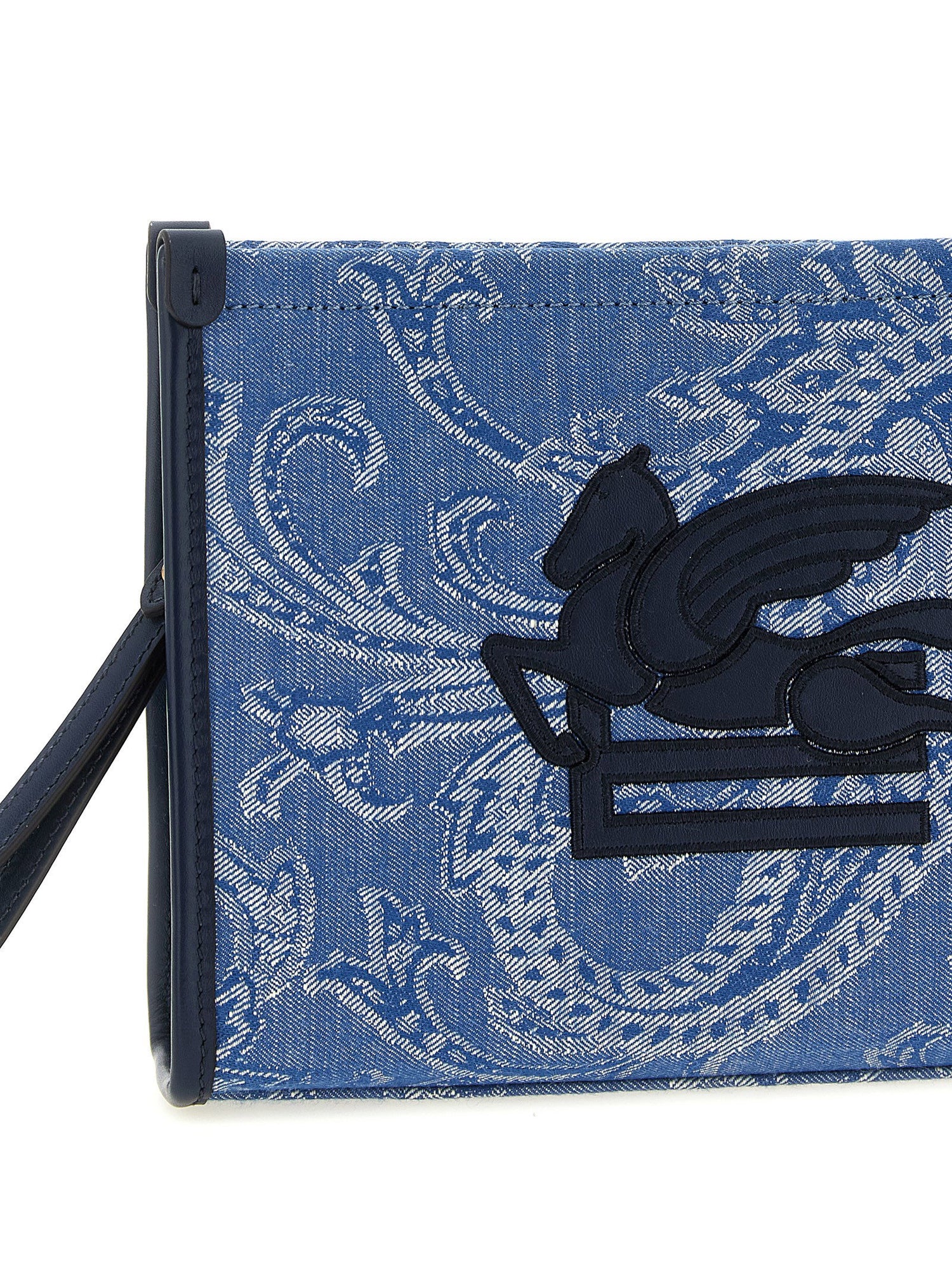 Etro Paisley Clutch Light blue