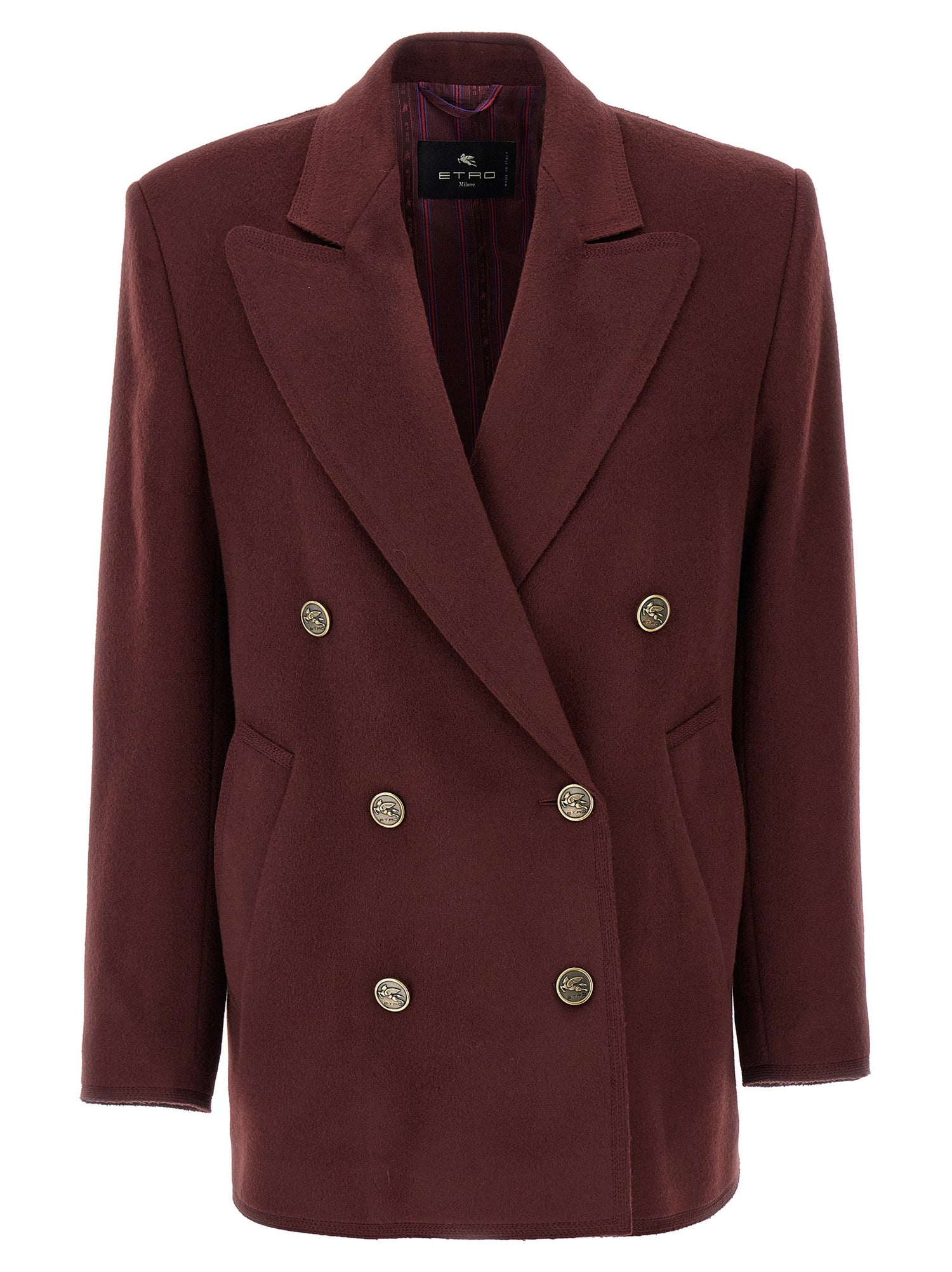 Etro Double-breasted Blazer Bordeaux