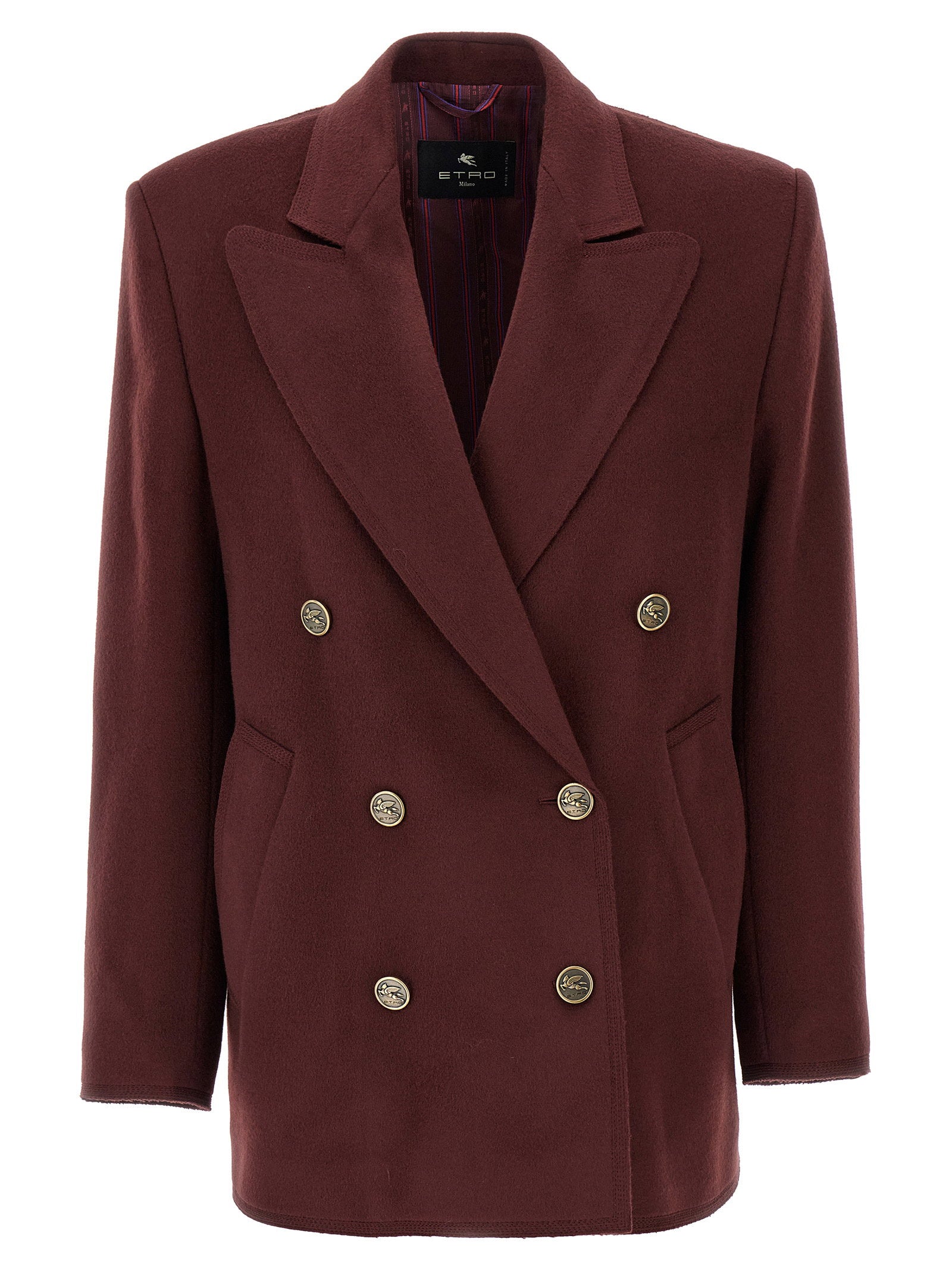 Etro Double-breasted Blazer Bordeaux