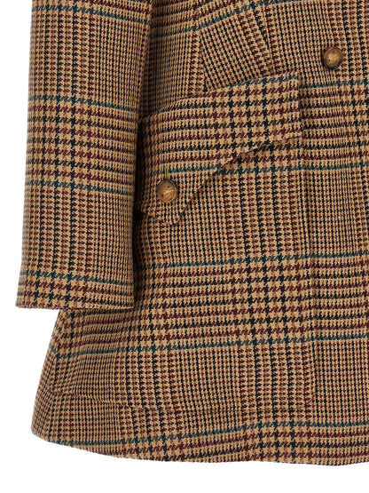 Etro Prince Of Wales Coat Brown
