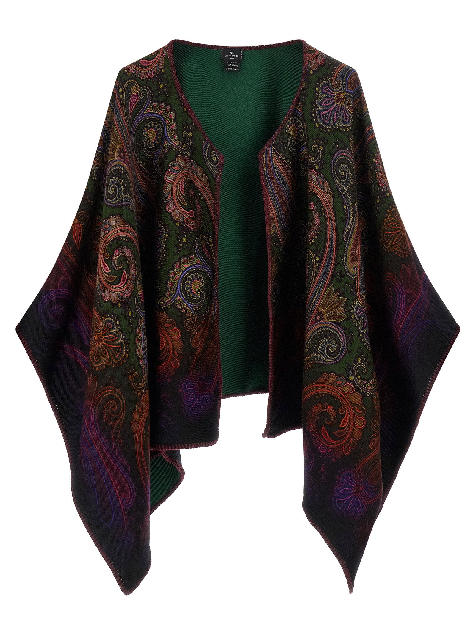 Etro Reversible Paisley Dégradé Cape Multicolor
