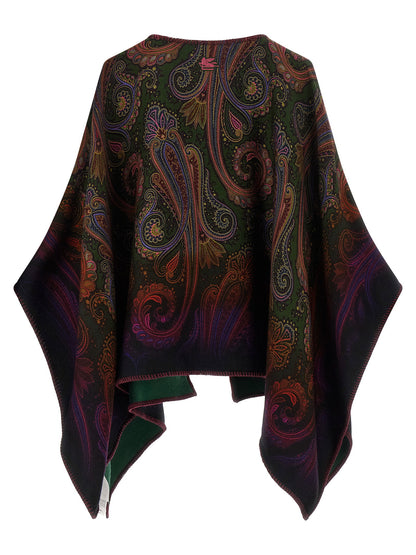 Etro Reversible Paisley Dégradé Cape Multicolor