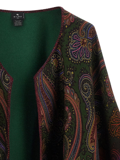 Etro Reversible Paisley Dégradé Cape Multicolor