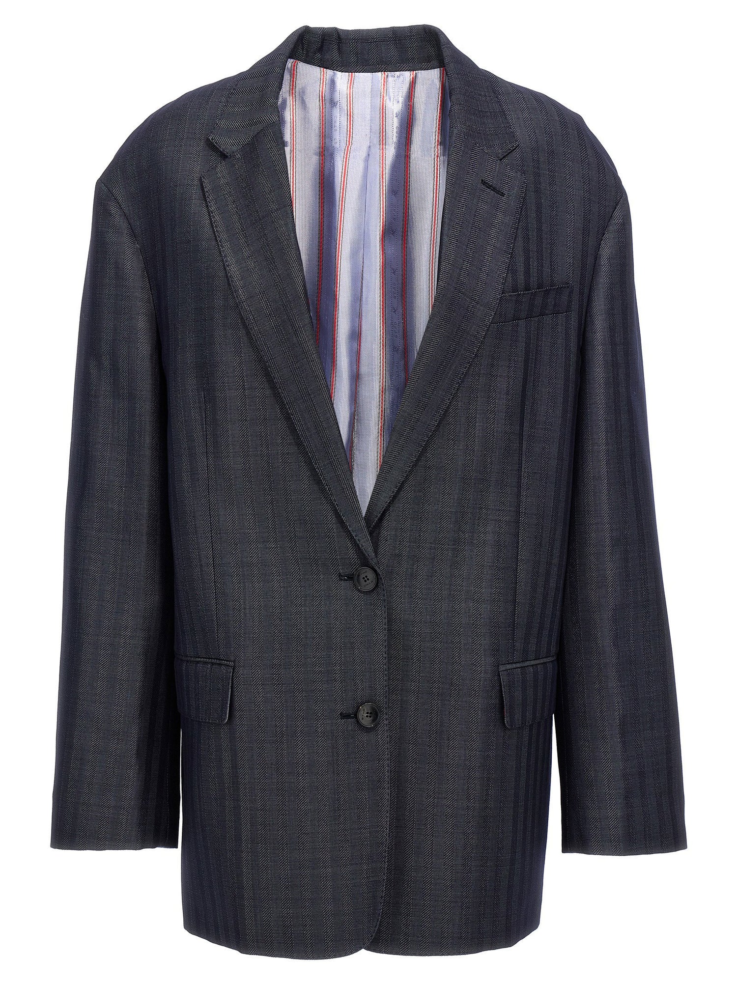 Etro Pegaso Single-breasted Blazer Blue