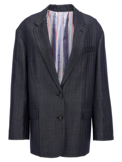 Etro Pegaso Single-breasted Blazer Blue
