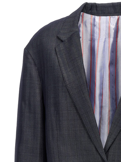 Etro Pegaso Single-breasted Blazer Blue