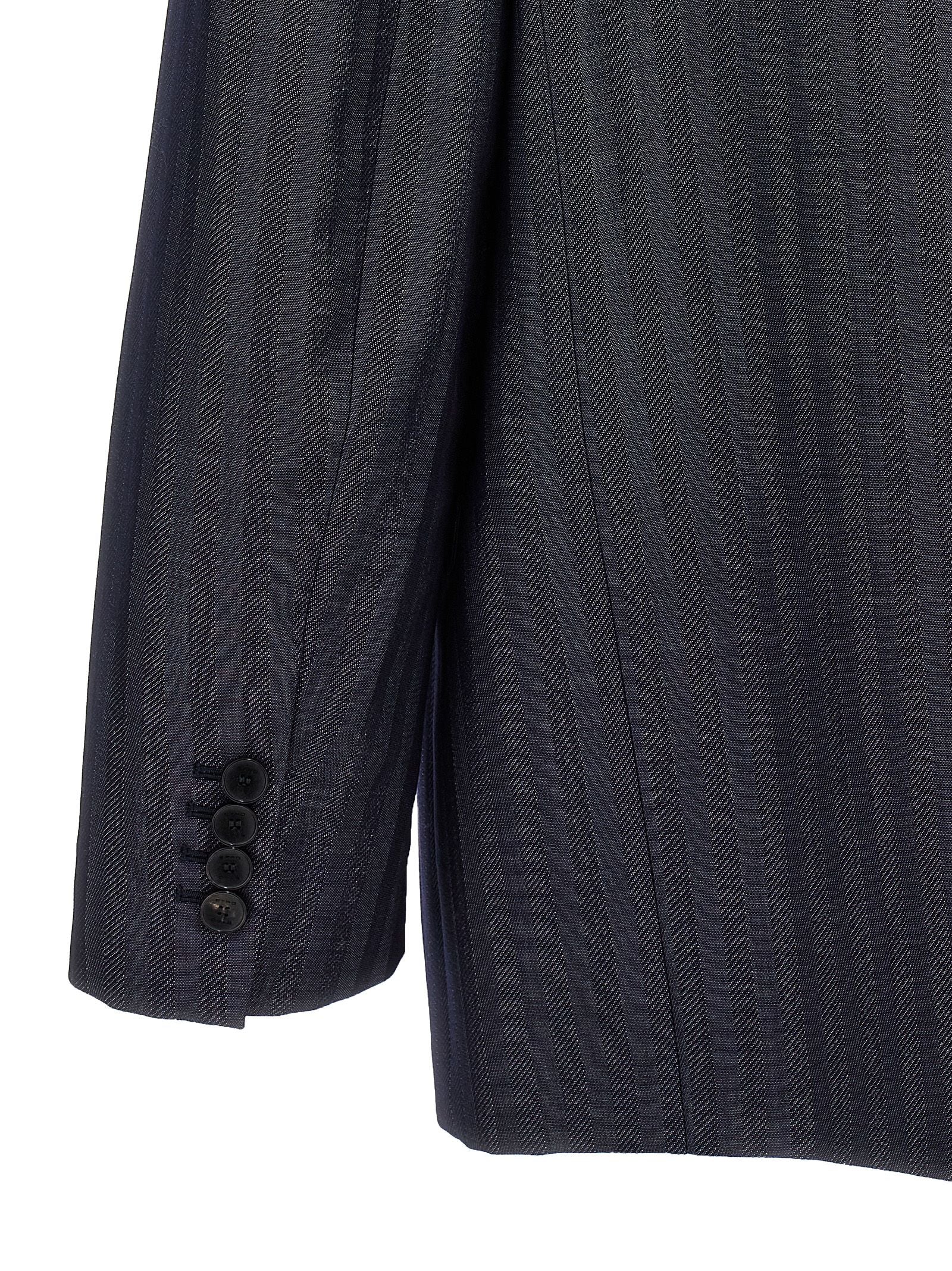 Etro Pegaso Single-breasted Blazer Blue