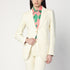 Etro White Jacquard Crossover Detail Single-Breasted Jacket White