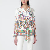 Etro Paisley Print Belted Shirt Multicolor