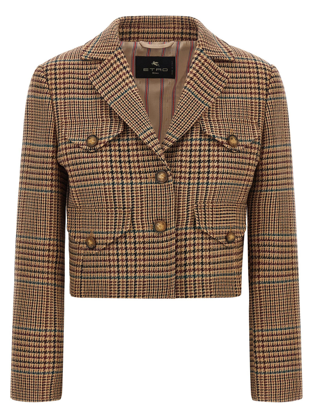 Etro Prince Of Wales Blazer Brown