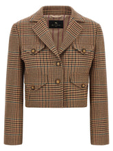 Etro Prince Of Wales Blazer Brown