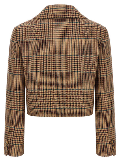 Etro Prince Of Wales Blazer Brown