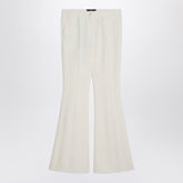 Etro Flared Viscose Trousers in Ivory White