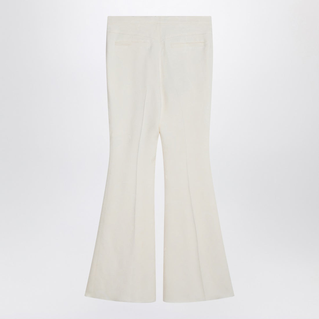 Etro Flared Viscose Trousers in Ivory White