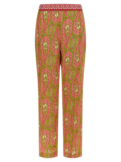 Etro Paisley Foliage Pants Multicolor