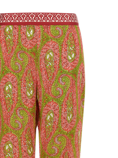 Etro Paisley Foliage Pants Multicolor