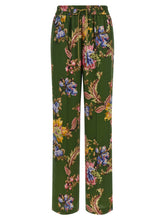Etro Floral Print Trousers Green