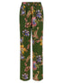 Etro Floral Print Trousers Green