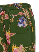 Etro Floral Print Trousers Green