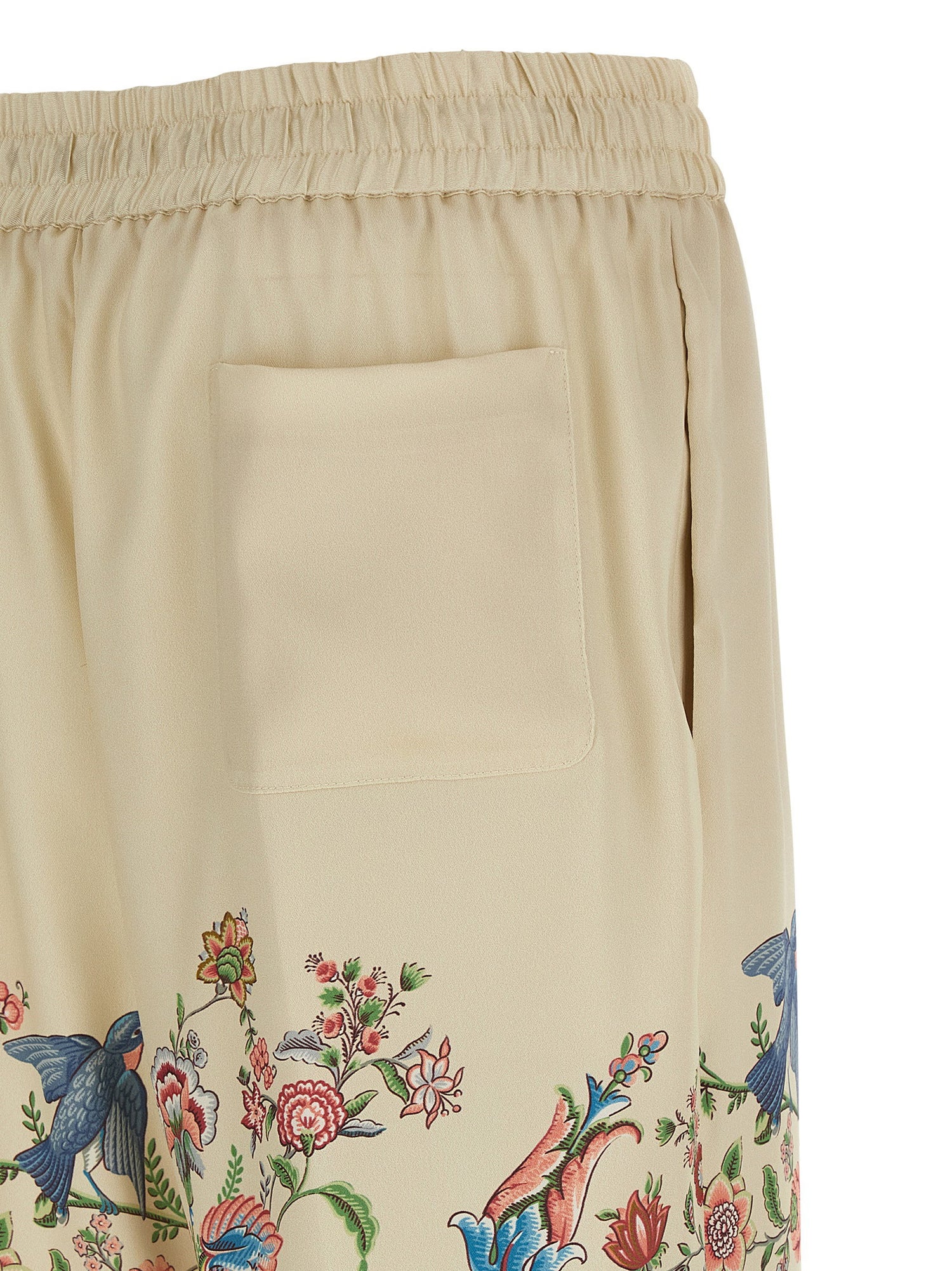 Etro Flora And Fauna Printed Trousers Beige