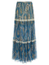 Etro Lace Insert Skirt Light blue