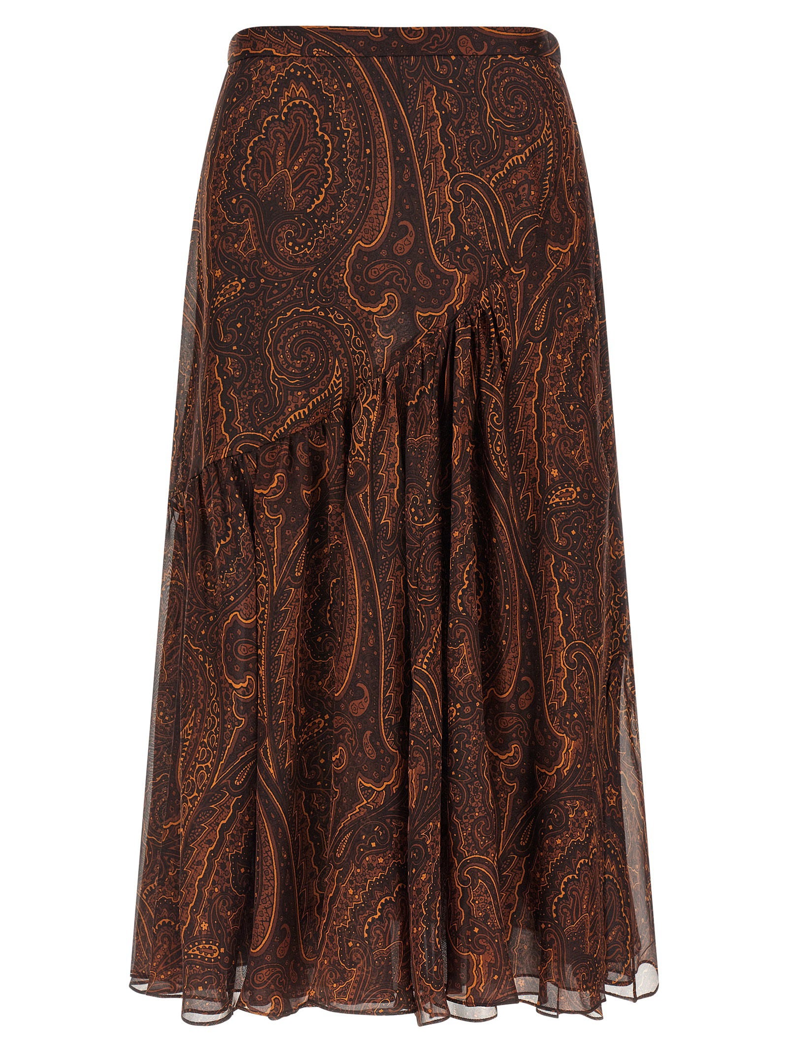 Etro Paisley Skirt Brown