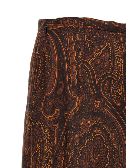 Etro Paisley Skirt Brown