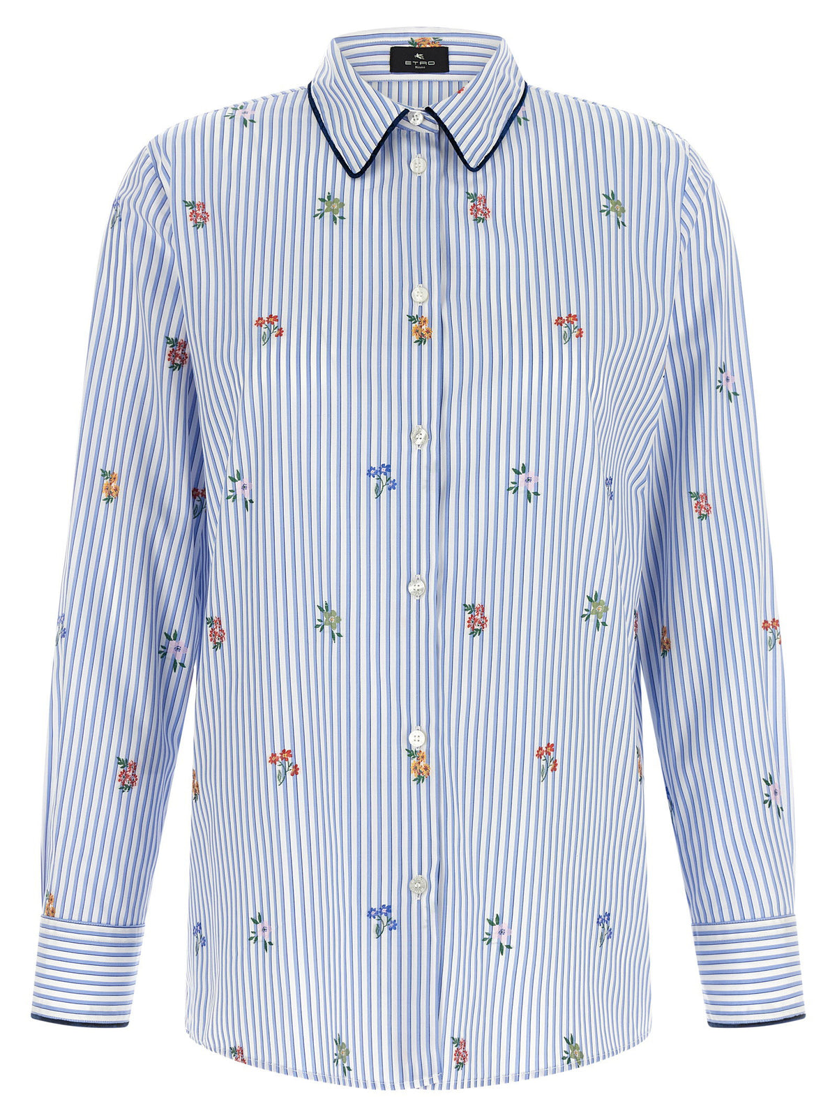 Etro Floral Embroidery Shirt Light blue