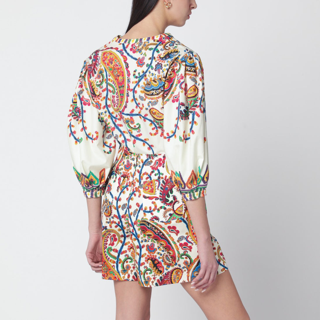 Etro Paisley Print Cotton Blouse Multicolor