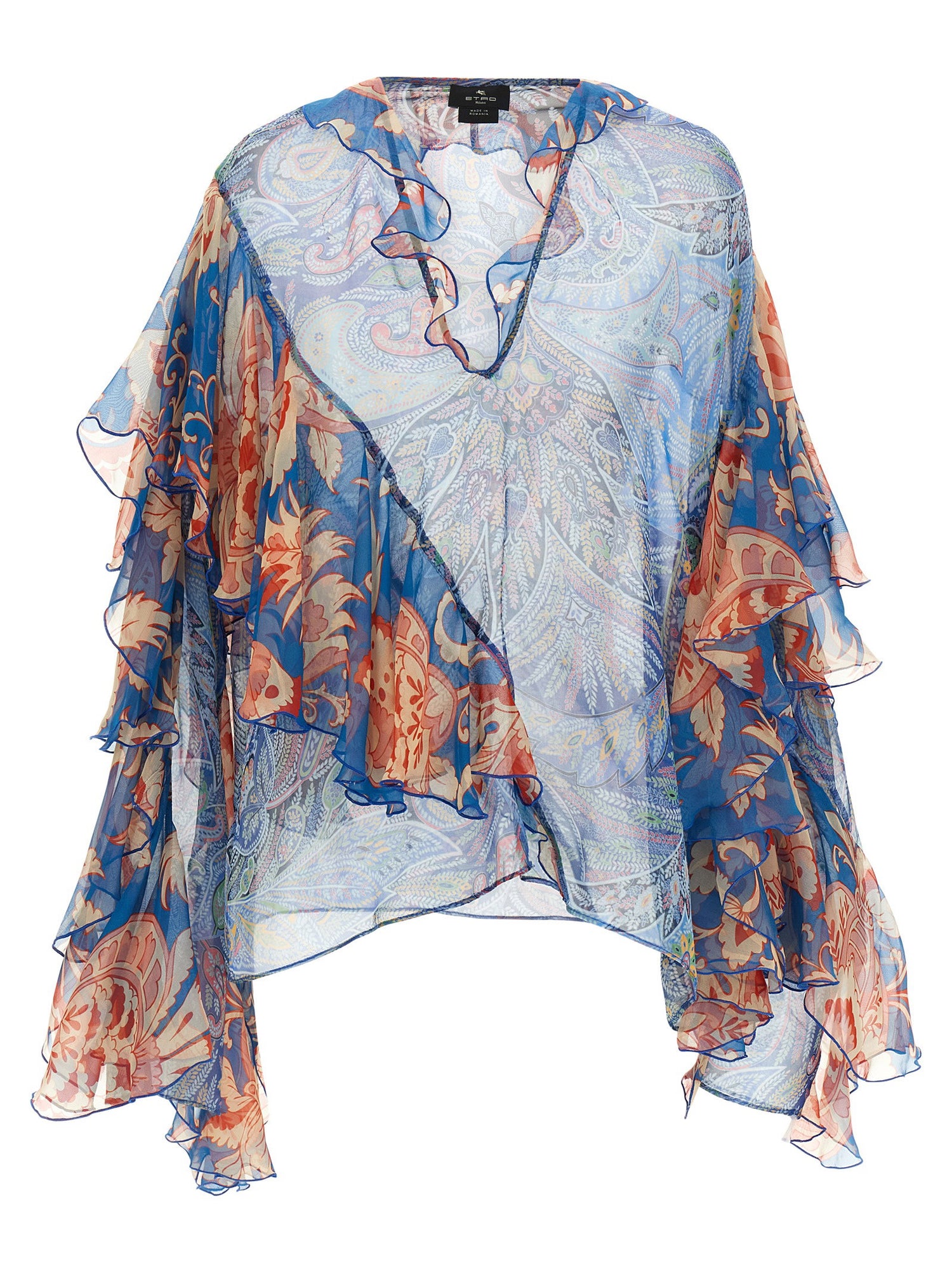 Etro Chiffon Blouse Light blue
