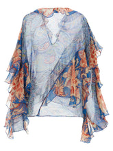 Etro Chiffon Blouse Light blue